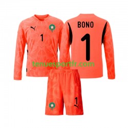 Kit Enfant Maillot Domicile Maroc Gardien Yassine Bounou 1 2024 à Manches Longues