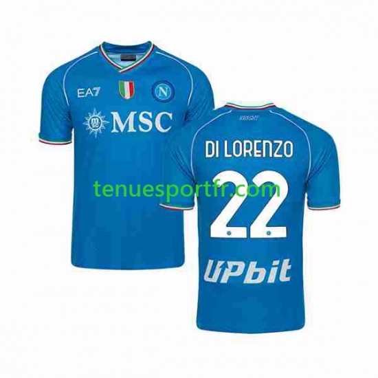 Homme Maillot Domicile Naples DI LORENZO 22 2023-2024 à Manches Courtes