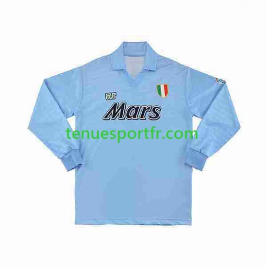 Homme Maillot Retro Domicile Naples 1990 1991 à Manches Longues