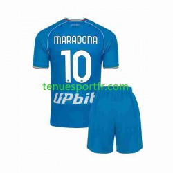 Kit Enfant Maillot Domicile Naples Maradona 10 2023-2024 à Manches Courtes