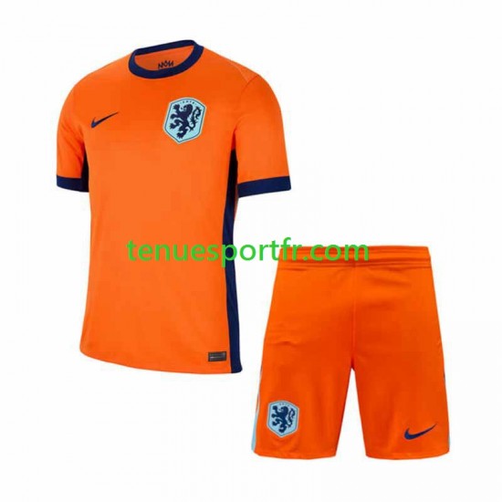 Kit Enfant Maillot Domicile Pays-Bas Euro 2024 à Manches Courtes