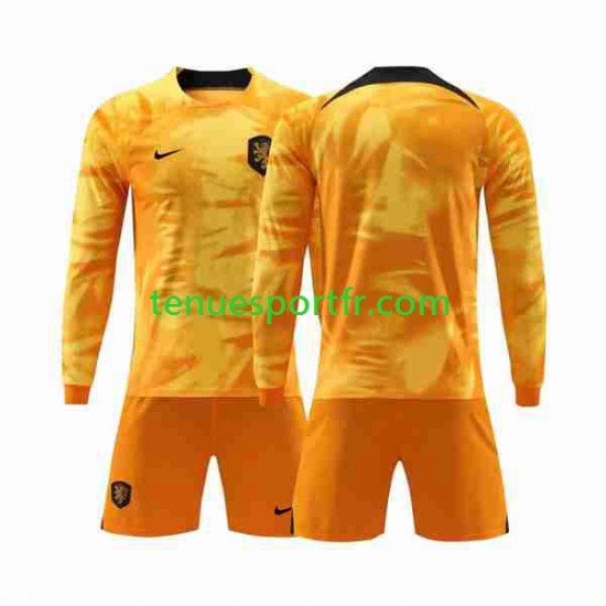 Kit Enfant Maillot Domicile Pays-Bas World Cup 2022 à Manches Longues