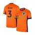 Homme Maillot Domicile Pays-Bas Matthijs de Ligt 3 Euro 2024 à Manches Courtes