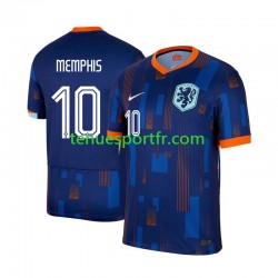 Homme Maillot Extérieur Pays-Bas Memphis Depay 10 Euro 2024 à Manches Courtes