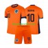 Kit Enfant Maillot Domicile Pays-Bas Memphis Depay 10 Euro 2024 à Manches Courtes