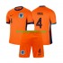 Kit Enfant Maillot Domicile Pays-Bas Virgil van Dijk 4 Euro 2024 à Manches Courtes