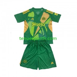 Kit Enfant Maillot Domicile Newcastle United Gardien 2024-2025 Vert à Manches Courtes