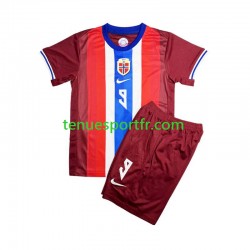 Kit Enfant Maillot Domicile Norvège Erling Haaland 9 2024 Rouge à Manches Courtes