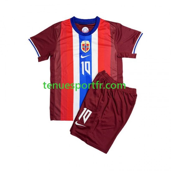 Kit Enfant Maillot Domicile Norvège Martin Odegaard 8 2024 à Manches Courtes
