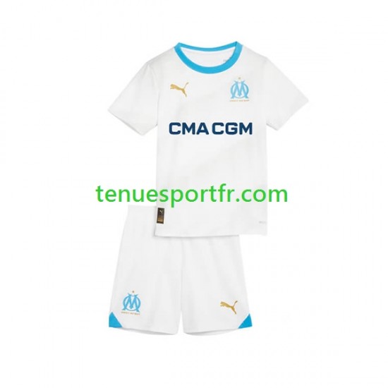 Kit Enfant Maillot Domicile Olympique de Marseille 2023-2024 à Manches Courtes