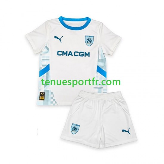 Kit Enfant Maillot Domicile Olympique de Marseille 2024-2025 à Manches Courtes
