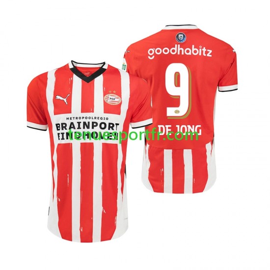 Homme Maillot Domicile PSV Eindhoven DE JONG 9 2024-2025 à Manches Courtes