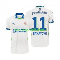 Homme Maillot Extérieur PSV Eindhoven Johan Bakayoko 11 2024-2025 à Manches Courtes