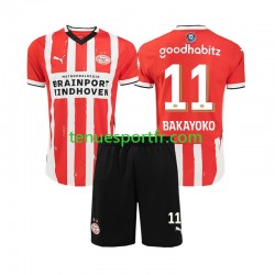 Kit Enfant Maillot Domicile PSV Eindhoven Johan Bakayoko 11 2024-2025 à Manches Courtes