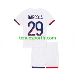 Kit Enfant Maillot Extérieur Paris Saint-Germain Bradley Barcola 29 2024-2025 à Manches Courtes
