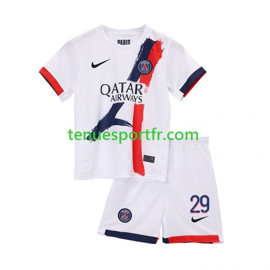 Kit Enfant Maillot Extérieur Paris Saint-Germain Bradley Barcola 29 2024-2025 à Manches Courtes