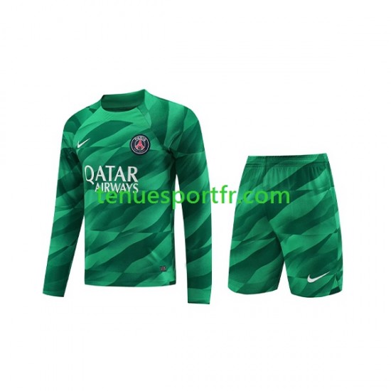 Kit Enfant Maillot Domicile Paris Saint-Germain Gardien 2023-2024 à Manches Longues