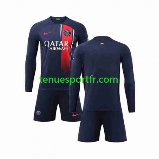 Kit Enfant Maillot Domicile Paris Saint-Germain 2023-2024 à Manches Longues