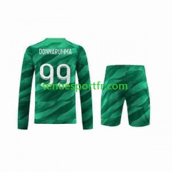 Kit Enfant Maillot Domicile Paris Saint-Germain Gardien Donnarumma 99 2023-2024 à Manches Longues