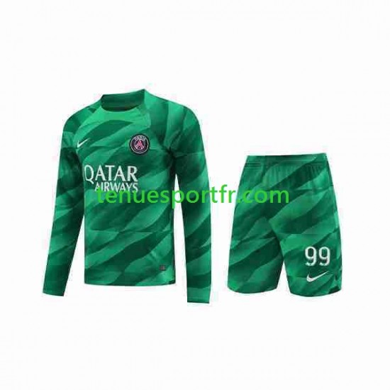 Kit Enfant Maillot Domicile Paris Saint-Germain Gardien Donnarumma 99 2023-2024 à Manches Longues