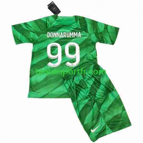 Kit Enfant Maillot Domicile Paris Saint-Germain Gardien Donnarumma 99 2023-2024 à Manches Courtes