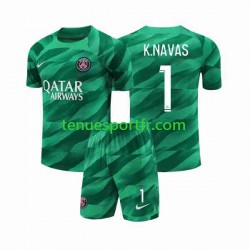 Kit Enfant Maillot Domicile Paris Saint-Germain Gardien K.NAVAS 1 2023-2024 à Manches Courtes