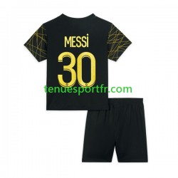 Kit Enfant Maillot Quatrième Paris Saint-Germain Lionel Messi 30 2022-2023 à Manches Courtes