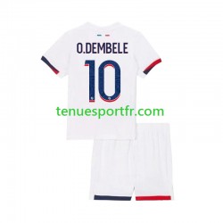 Kit Enfant Maillot Extérieur Paris Saint-Germain Ousmane Dembele 10 2024-2025 à Manches Courtes
