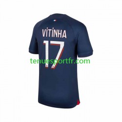 Homme Maillot Domicile Paris Saint-Germain Vitinha 17 2023-2024 à Manches Courtes