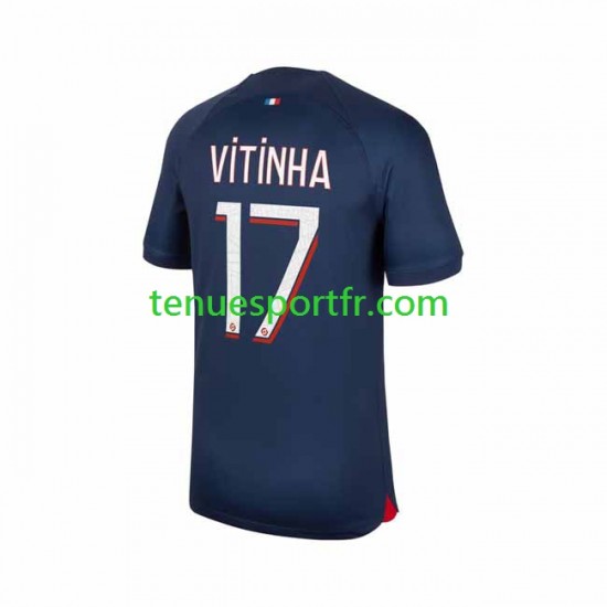 Homme Maillot Domicile Paris Saint-Germain Vitinha 17 2023-2024 à Manches Courtes