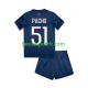 Kit Enfant Maillot Domicile Paris Saint-Germain Willian Pacho 51 2024-2025 à Manches Courtes