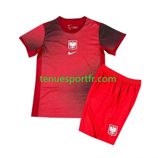 Kit Enfant Maillot Extérieur Pologne Euro 2024 à Manches Courtes