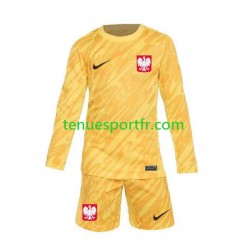 Kit Enfant Maillot Domicile Pologne Gardien Euro 2024 Jaune à Manches Longues