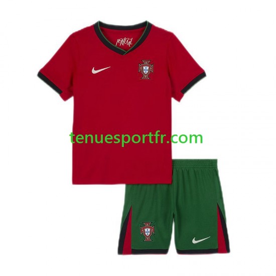 Kit Enfant Maillot Domicile Portugal Euro 2024 à Manches Courtes