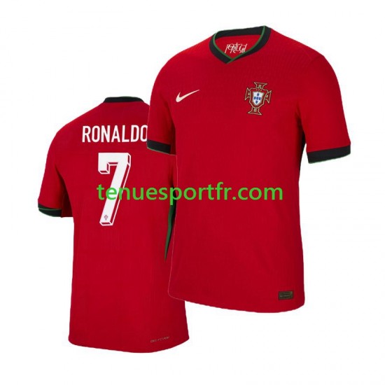 Homme Maillot Domicile Portugal Cristiano Ronaldo 7 Euro 2024 à Manches Courtes