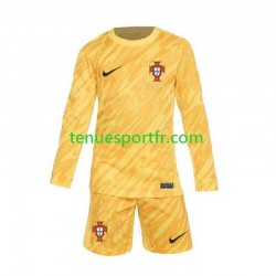 Kit Enfant Maillot Domicile Portugal Gardien Euro 2024 Jaune à Manches Longues
