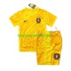 Kit Enfant Maillot Domicile Portugal Gardien Euro 2024 Jaune à Manches Courtes