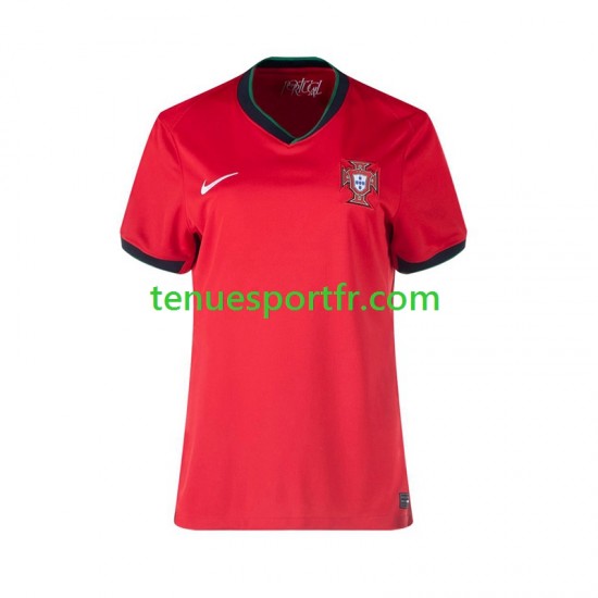 Femme Maillot Domicile Portugal Euro 2024 à Manches Courtes