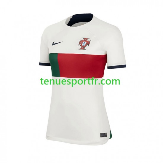 Femme Maillot Extérieur Portugal World Cup 2022 à Manches Courtes