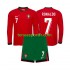 Kit Enfant Maillot Domicile Portugal Ronaldo 7 Euro 2024 à Manches Longues
