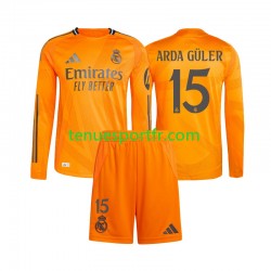 Kit Enfant Maillot Extérieur Real Madrid Arda Guler 15 2024-2025 à Manches Longues
