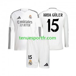 Kit Enfant Maillot Domicile Real Madrid Arda Guler 15 2024-2025 à Manches Longues