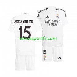 Kit Enfant Maillot Domicile Real Madrid Arda Guler 15 2024-2025 à Manches Courtes