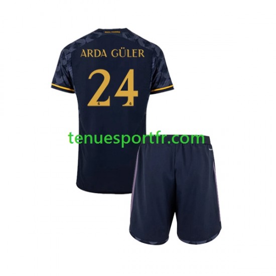 Kit Enfant Maillot Extérieur Real Madrid Arda Guler 24 2023-2024 à Manches Courtes