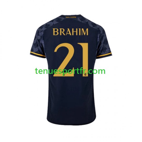 Homme Maillot Extérieur Real Madrid Brahim Diaz 21 2023-2024 à Manches Courtes