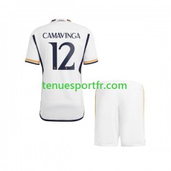 Kit Enfant Maillot Domicile Real Madrid Camavinga 12 2023-2024 à Manches Courtes