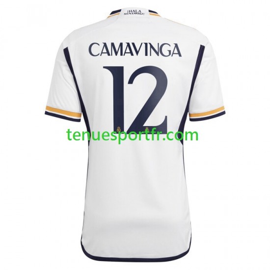 Homme Maillot Domicile Real Madrid Camavinga 12 2023-2024 à Manches Courtes