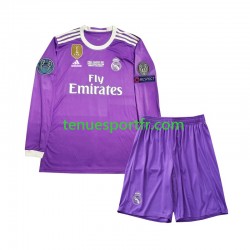 Kit Enfant Maillot Retro Extérieur Real Madrid 2016 à Manches Longues
