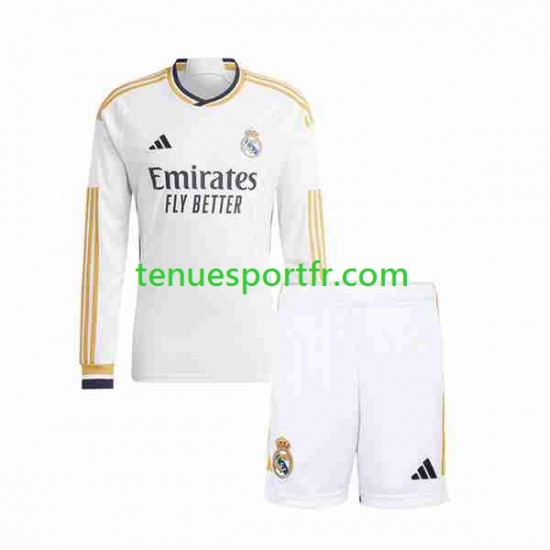 Kit Enfant Maillot Domicile Real Madrid 2023-2024 à Manches Longues