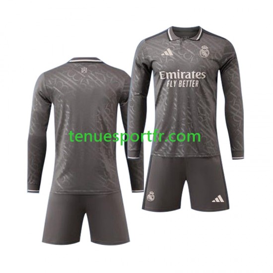 Kit Enfant Maillot Troisième Real Madrid 2024-2025 à Manches Longues